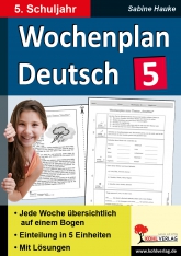 Deutsch Wochenplan, Sekundarstufe Kopiervorlagen Deutsch Kopiervorlagen vom Kohl Verlag- Deutsch Unterrichtsmaterialien für einen guten und abwechslungsreichen Deutschunterricht